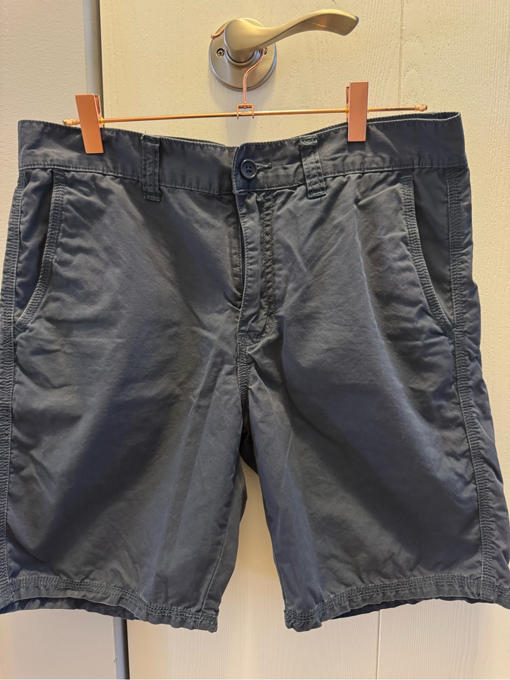 John Varvatos Men's Navy Flat-Front Cotton Shorts
